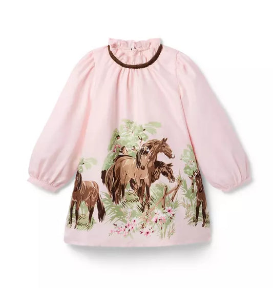 The Horse Meadow Dress - Pink Confection
