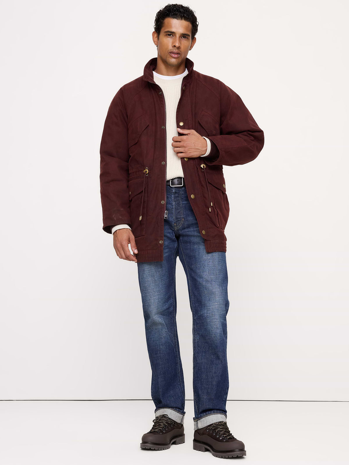 Archive Reissue Waxed Cotton Canvas Parka - Burgundy