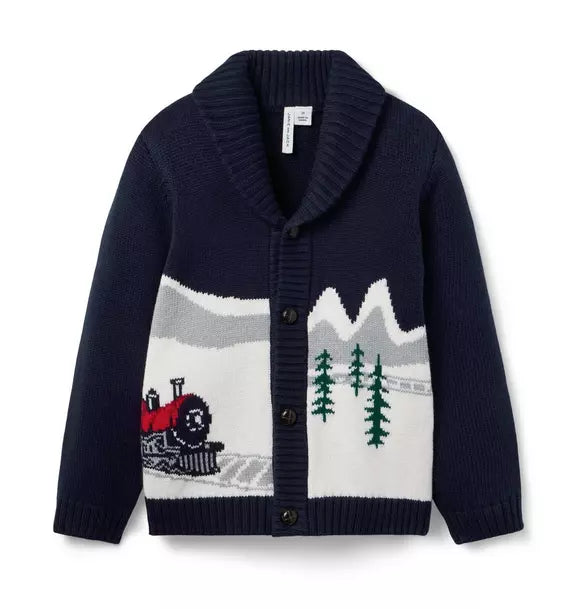 The Train Cardigan - Indigo Mountain