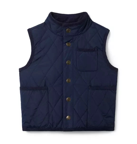 The Quilted Barn Vest - Connor Navy