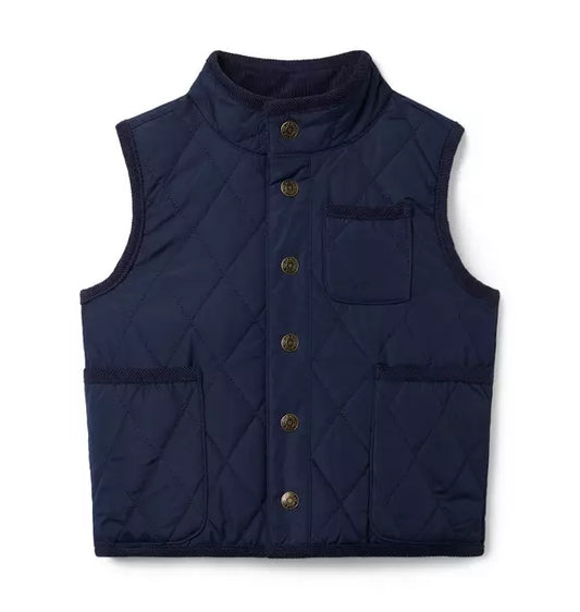 The Quilted Barn Vest - Connor Navy