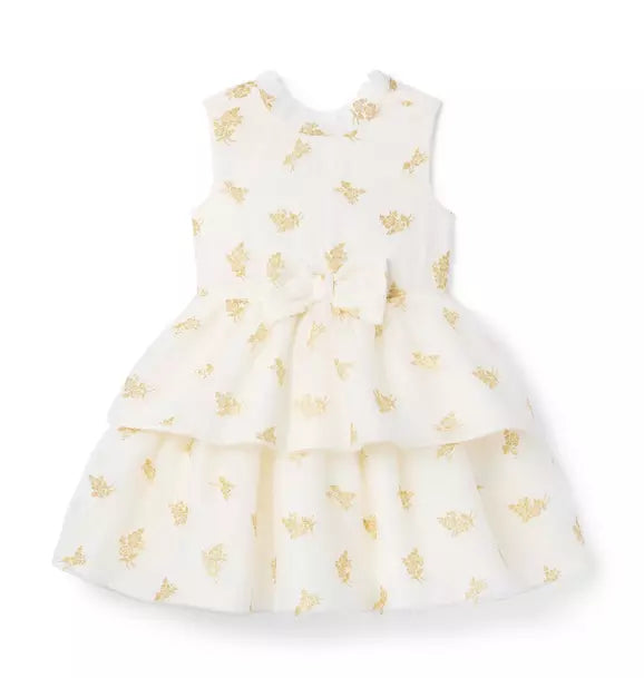 The Sparkle Floral Tiered Dress - Cream And Sugar Floral