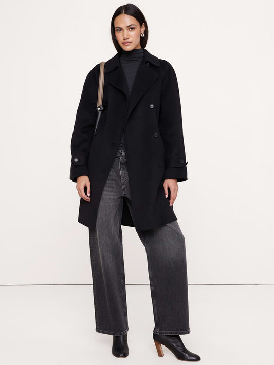 Archive Reissue Double-Faced Cape-Back Trench Coat - Black
