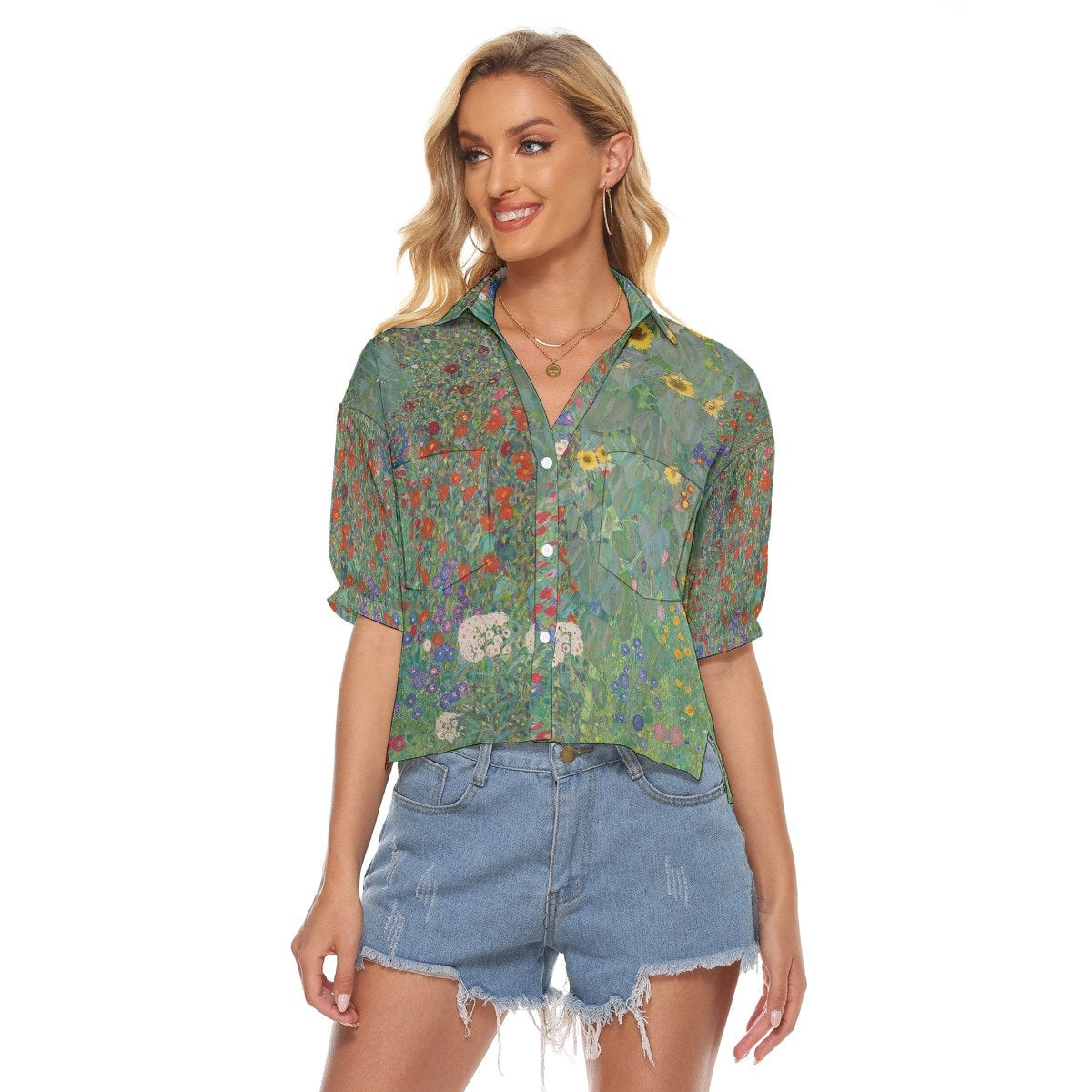 Gustav Klimt Shirt / Women's V-neck /All Over Print image 1