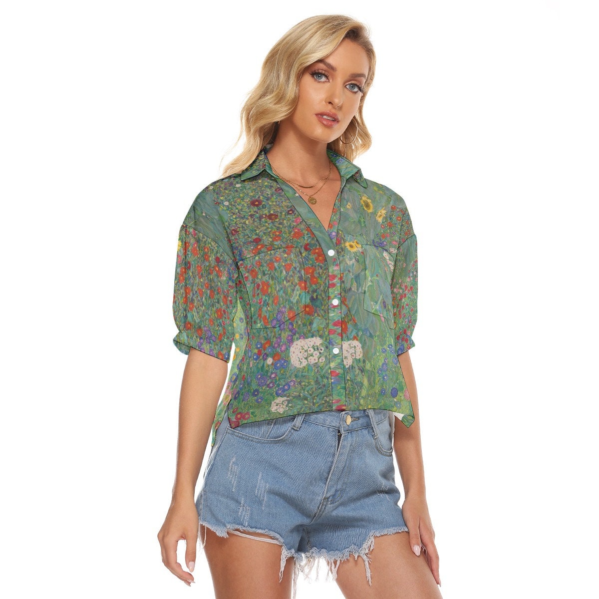 Gustav Klimt Shirt / Women's V-neck /All Over Print image 2