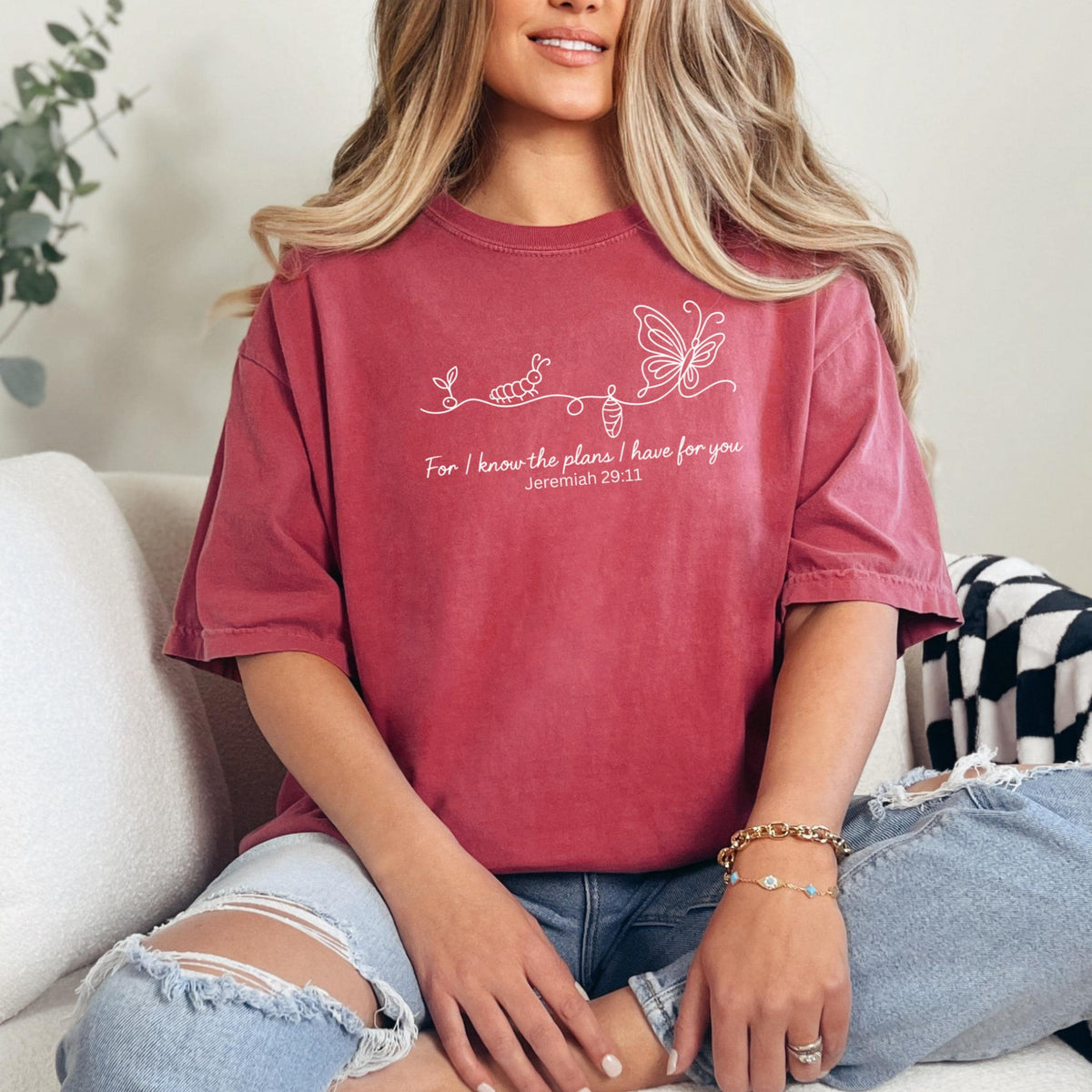 Comfort Colors Christian Shirt, Jeremiah 29:11, Faith Transformation Shirt, Bible Verse Tee, Inspirational Scripture Gift for Women