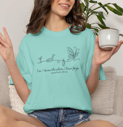 Comfort Colors Christian Shirt, Jeremiah 29:11, Faith Transformation Shirt, Bible Verse Tee, Inspirational Scripture Gift for Women