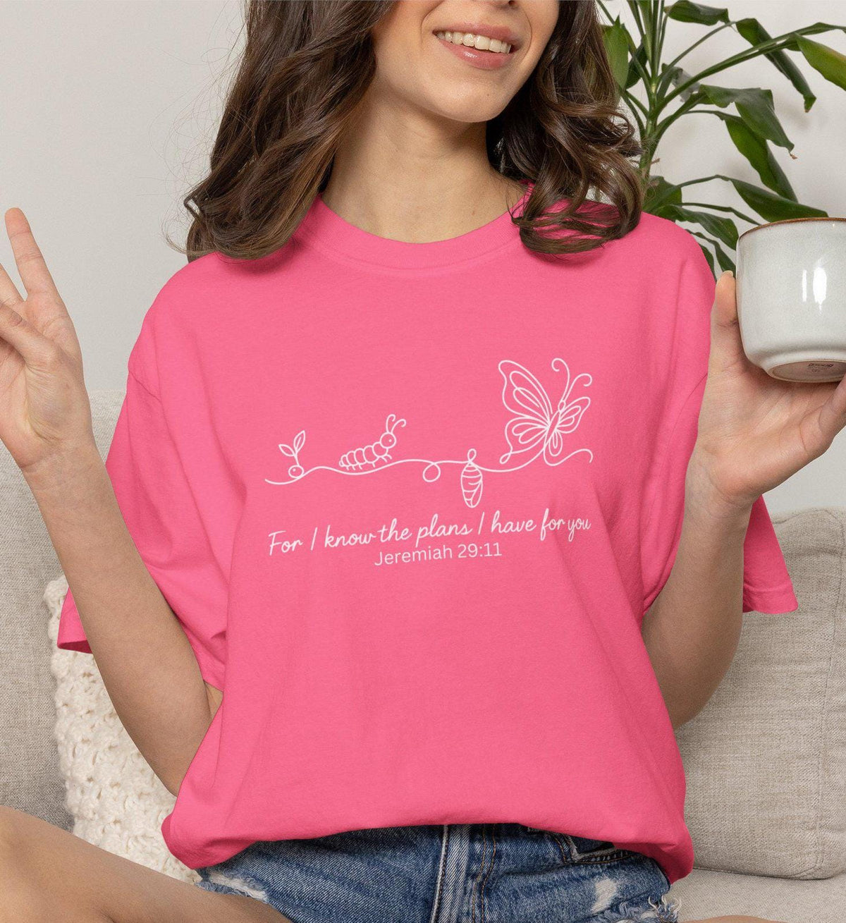 Comfort Colors Christian Shirt, Jeremiah 29:11, Faith Transformation Shirt, Bible Verse Tee, Inspirational Scripture Gift for Women