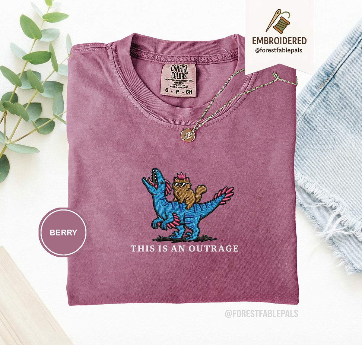 Embroidered Princess Donut and Mongo Shirt, Dungeon Crawler Carl Tee Fantasy Book Reader Geeky Cat Lover Tshirt Donu Mongo Bookish Merch Berry