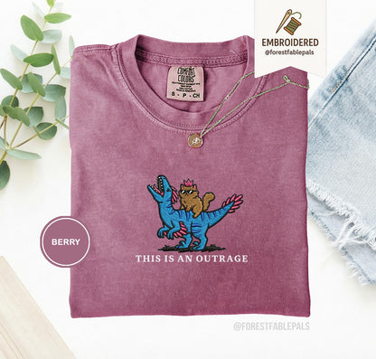 Embroidered Princess Donut and Mongo Shirt, Dungeon Crawler Carl Tee Fantasy Book Reader Geeky Cat Lover Tshirt Donu Mongo Bookish Merch Berry