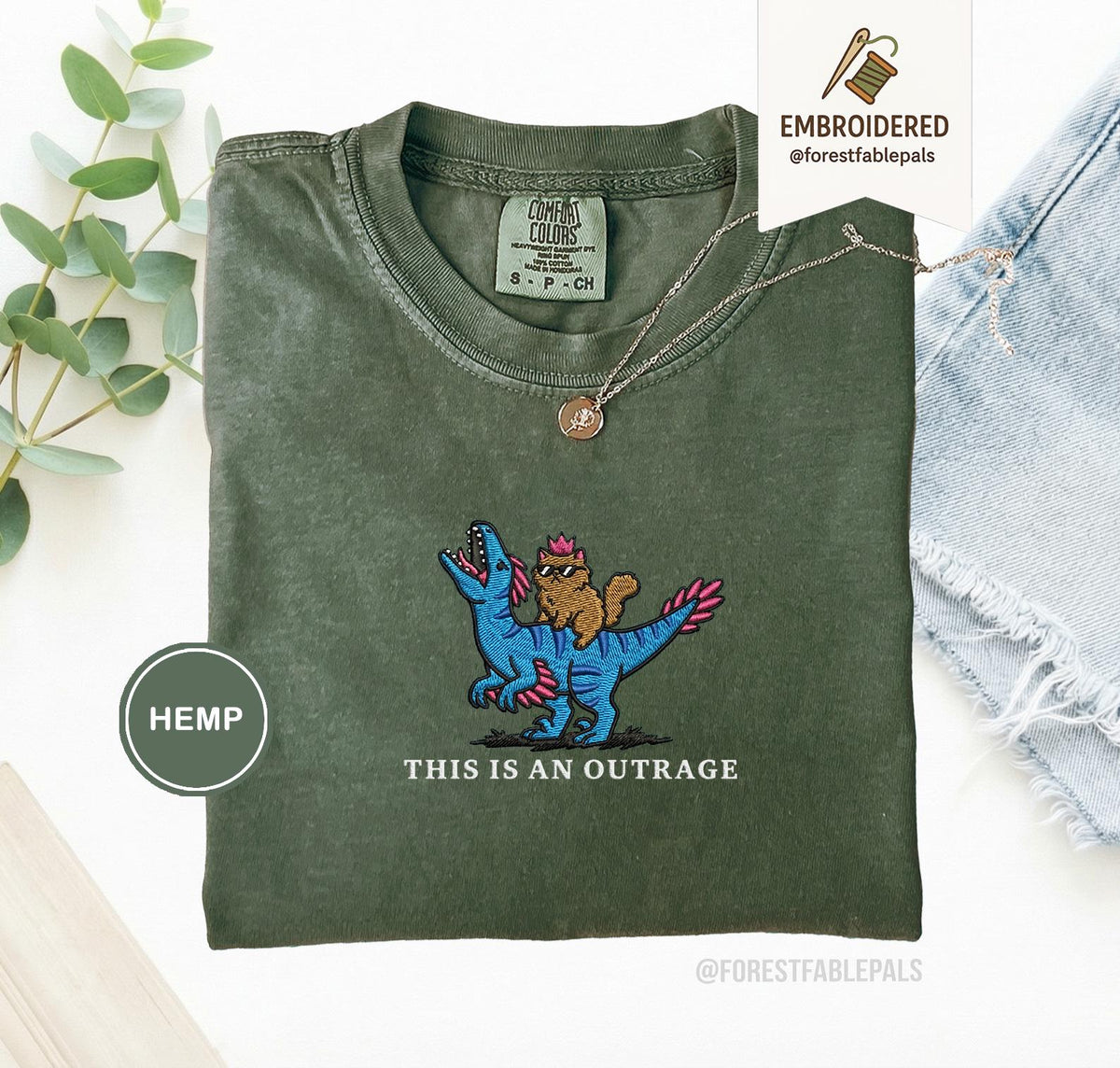 Embroidered Princess Donut and Mongo Shirt, Dungeon Crawler Carl Tee Fantasy Book Reader Geeky Cat Lover Tshirt Donu Mongo Bookish Merch Hemp