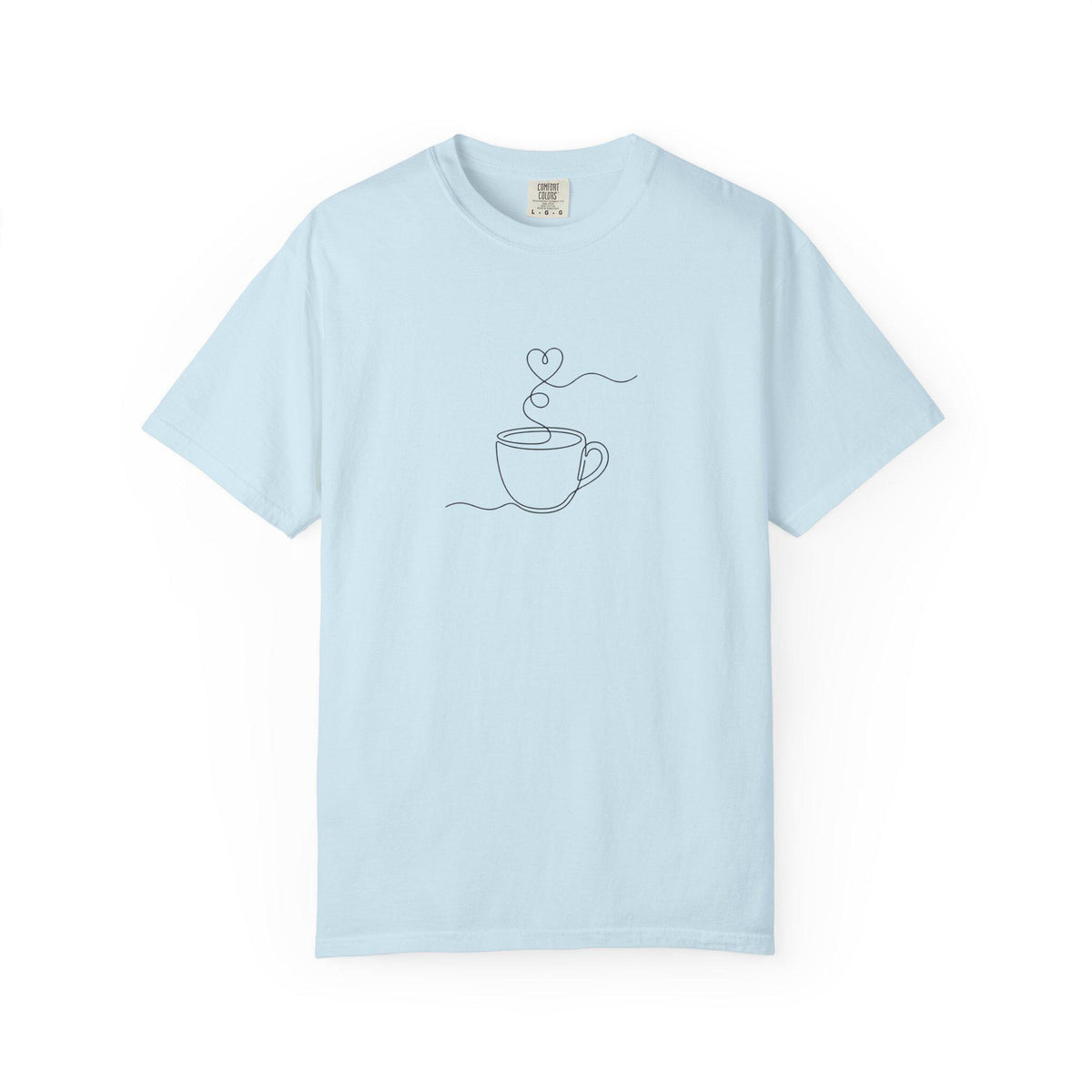 Minimalist Coffee Shirt | Single Line Art Heart Tee | Barista Gift | Aesthetic Coffee Lover Top | Minimalist Line Art T-Shirt Comfort Colors image 17