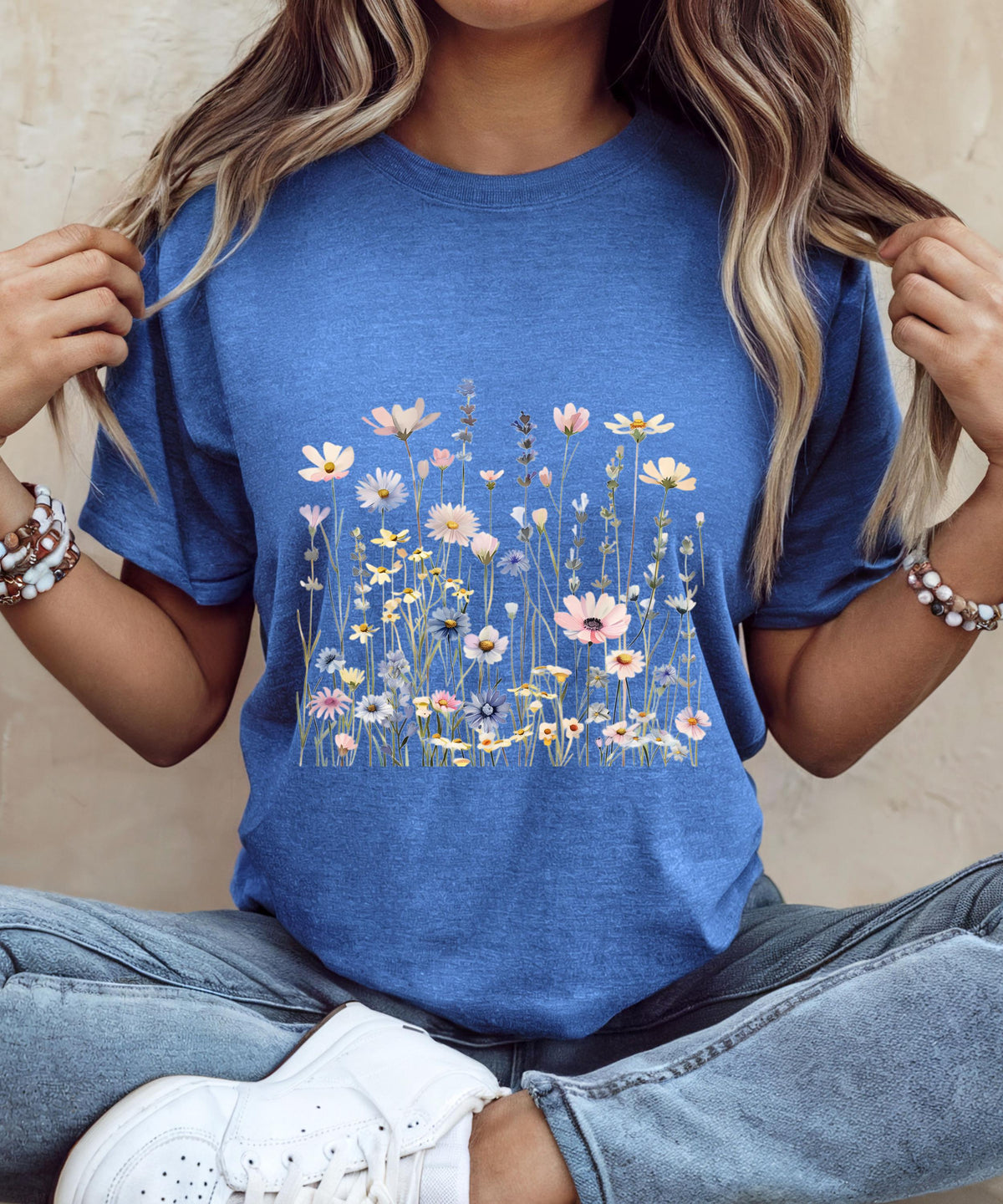 Wildflower T-Shirt for Women | Minimal Floral Bella+Canvas Tee | Nature Inspired Botanical Shirt | Soft Aesthetic Outfit image 9