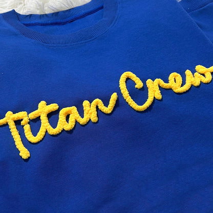 Custom Chenille Lettering Team Name Sweatshirt, Embossed Mascot Sweatshirt, Custom School Sweatshirt, Gift Idea, 3D Chenille Embroidery image 5