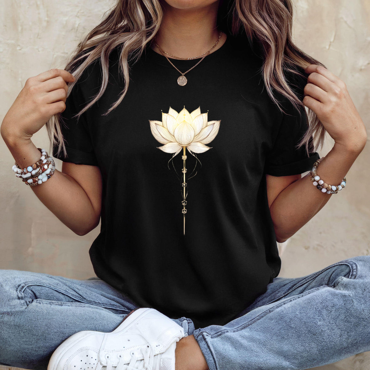 Lotus Flower T-Shirt Bella Canvas, Spiritual Aesthetic Tee, Minimalist Yoga Shirt, Zen Meditation Top, Positive Energy Gift, Unisex Tee image 3