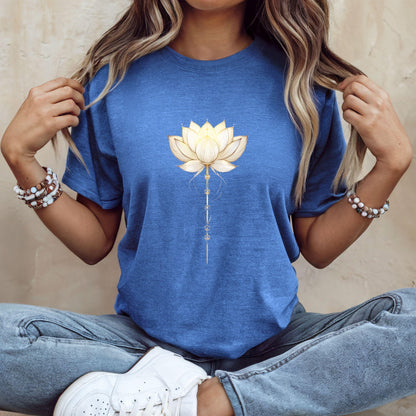 Lotus Flower T-Shirt Bella Canvas, Spiritual Aesthetic Tee, Minimalist Yoga Shirt, Zen Meditation Top, Positive Energy Gift, Unisex Tee image 8
