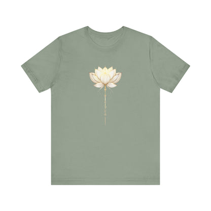 Lotus Flower T-Shirt Bella Canvas, Spiritual Aesthetic Tee, Minimalist Yoga Shirt, Zen Meditation Top, Positive Energy Gift, Unisex Tee image 9