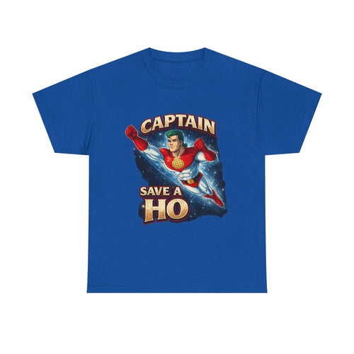 Captain Save A Ho t-shirt | Retro Superhero Illustration, Funny Graphic Tee image 1