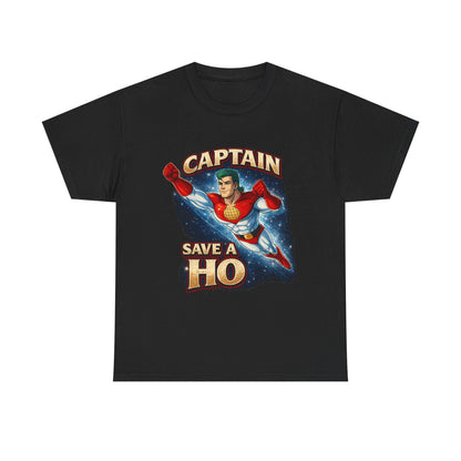 Captain Save A Ho t-shirt | Retro Superhero Illustration, Funny Graphic Tee image 3