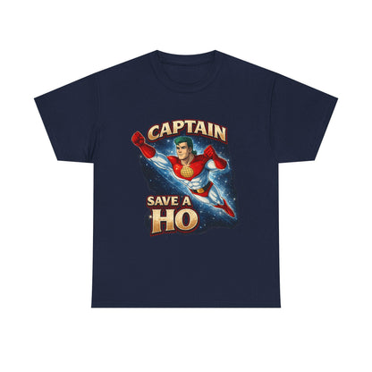 Captain Save A Ho t-shirt | Retro Superhero Illustration, Funny Graphic Tee image 4