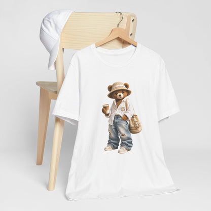 Teddy Bear Graphic Tee, Cozy Bear Illustration, Casual Cotton Shirt image 11