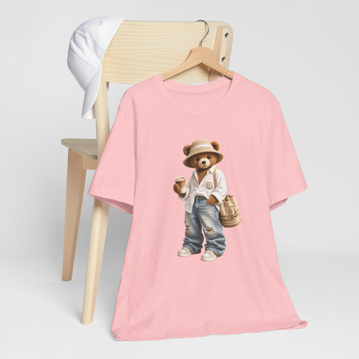 Teddy Bear Graphic Tee, Cozy Bear Illustration, Casual Cotton Shirt image 18