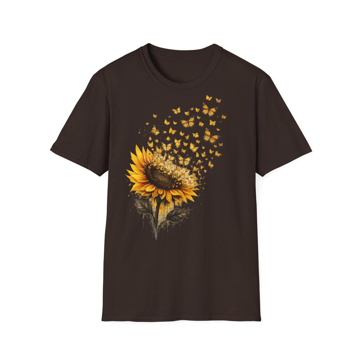 Sunflower Shirt for Women, Butterfly T-Shirt, Floral Summer Top, Gift for Nature Lovers image 16