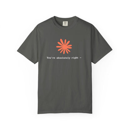 Funny Black T-Shirt You're Absolutely Right Novelty Tee Casual Graphic Shirt Minimalist Humor Gift for Men Women image 8