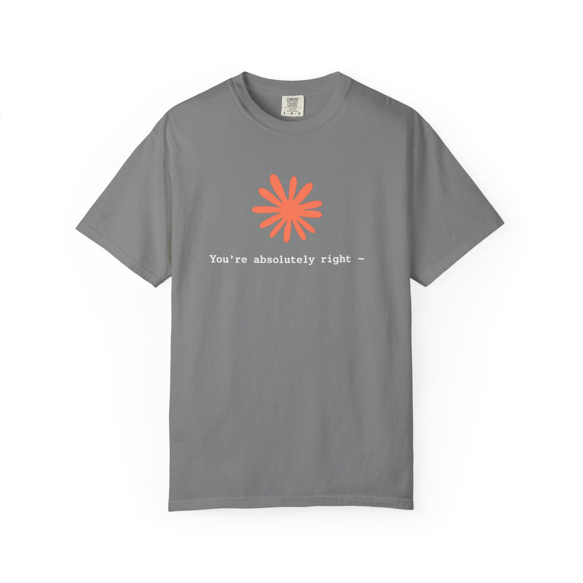 Funny Black T-Shirt You're Absolutely Right Novelty Tee Casual Graphic Shirt Minimalist Humor Gift for Men Women image 9