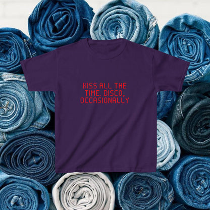 Kiss All The Time Disco Occasionally Baby Tee, Funny Disco Slogan Shirt image 11