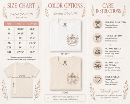 Isaiah 41:10 Christian Comfort Colors Shirt | Faith-Based Graphic Tee | Boho image 7