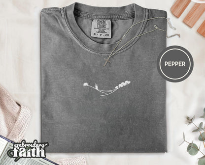 Shepherd and Sheep Shirt, Christian Embroidered Tee, Comfort Colors Faith Shirt image 5