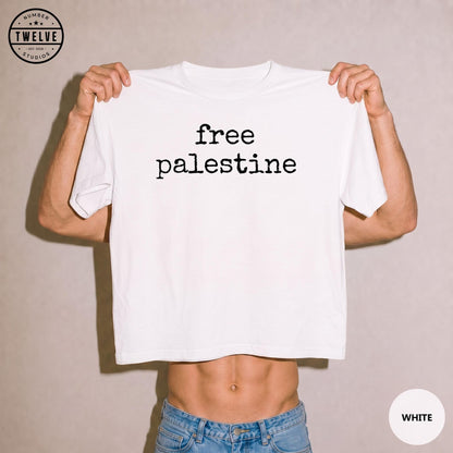 Free Palestine Shirt, Quiet Protest Tee For Women, Human Rights Gift, Gaza Aid Solidarity Top, Social Justice Graphic Tee Gift For Her image 2