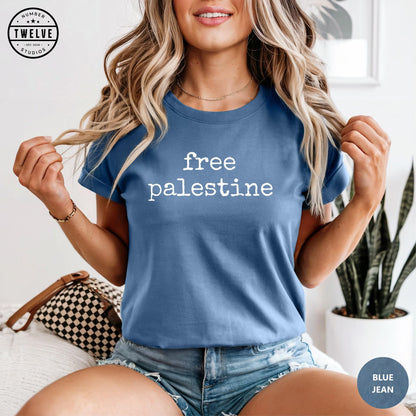 Free Palestine Shirt, Quiet Protest Tee For Women, Human Rights Gift, Gaza Aid Solidarity Top, Social Justice Graphic Tee Gift For Her image 5