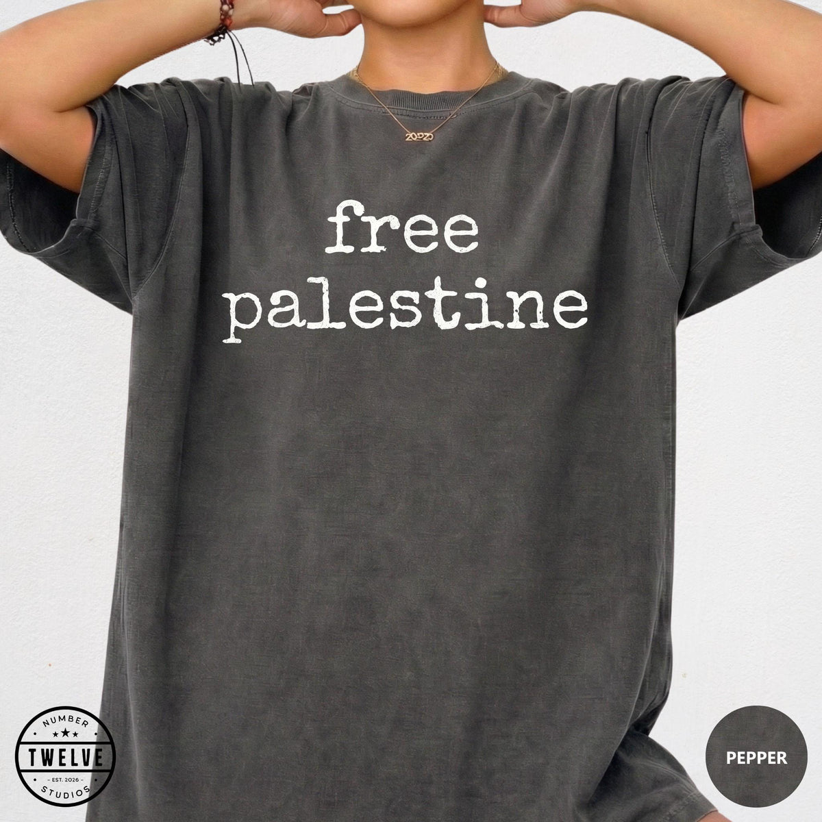 Free Palestine Shirt, Quiet Protest Tee For Women, Human Rights Gift, Gaza Aid Solidarity Top, Social Justice Graphic Tee Gift For Her image 8