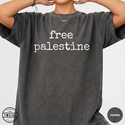 Free Palestine Shirt, Quiet Protest Tee For Women, Human Rights Gift, Gaza Aid Solidarity Top, Social Justice Graphic Tee Gift For Her image 8