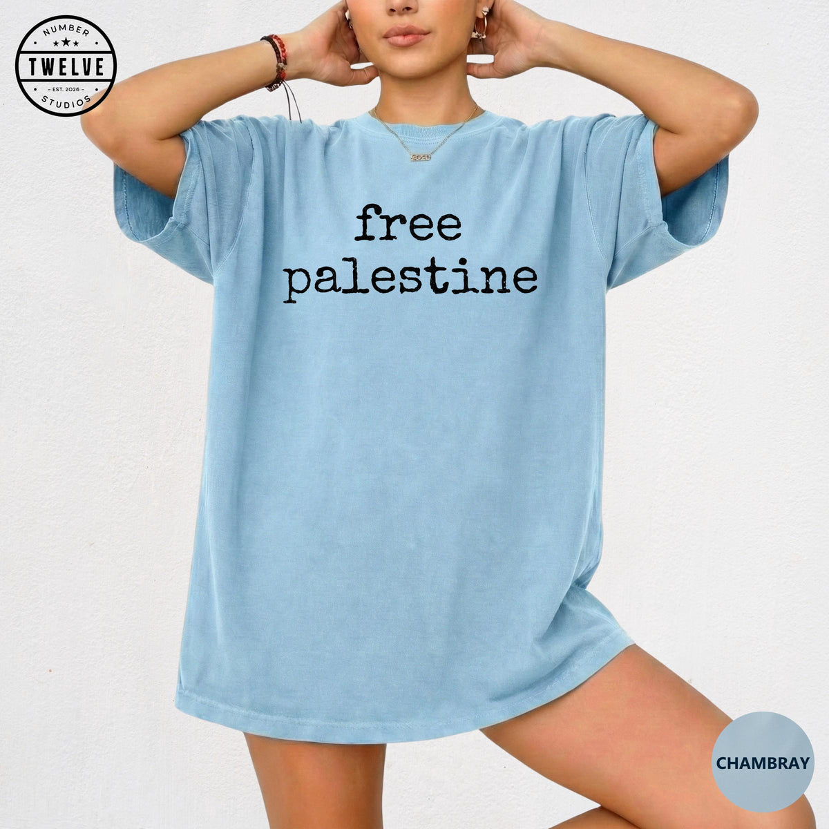 Free Palestine Shirt, Quiet Protest Tee For Women, Human Rights Gift, Gaza Aid Solidarity Top, Social Justice Graphic Tee Gift For Her image 10