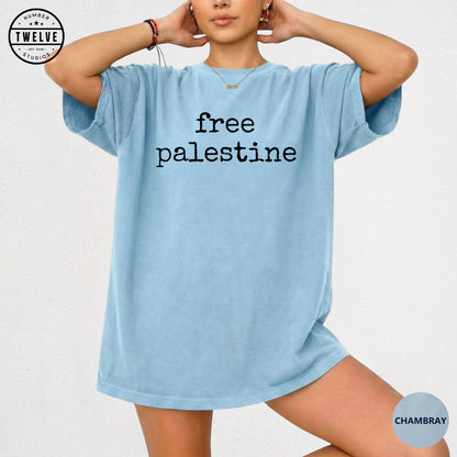 Free Palestine Shirt, Quiet Protest Tee For Women, Human Rights Gift, Gaza Aid Solidarity Top, Social Justice Graphic Tee Gift For Her image 10