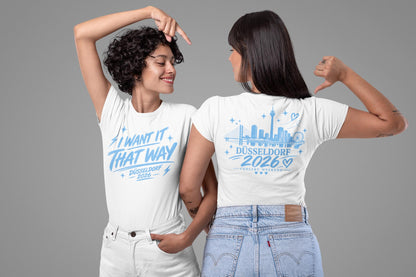 Erinnerungs-T-Shirt I Want It That Way | Düsseldorf 2026 Concert T-Shirt | Unisex Fan T-Shirt | Into the Millennium | PRINTED FRONT & BACK image 1