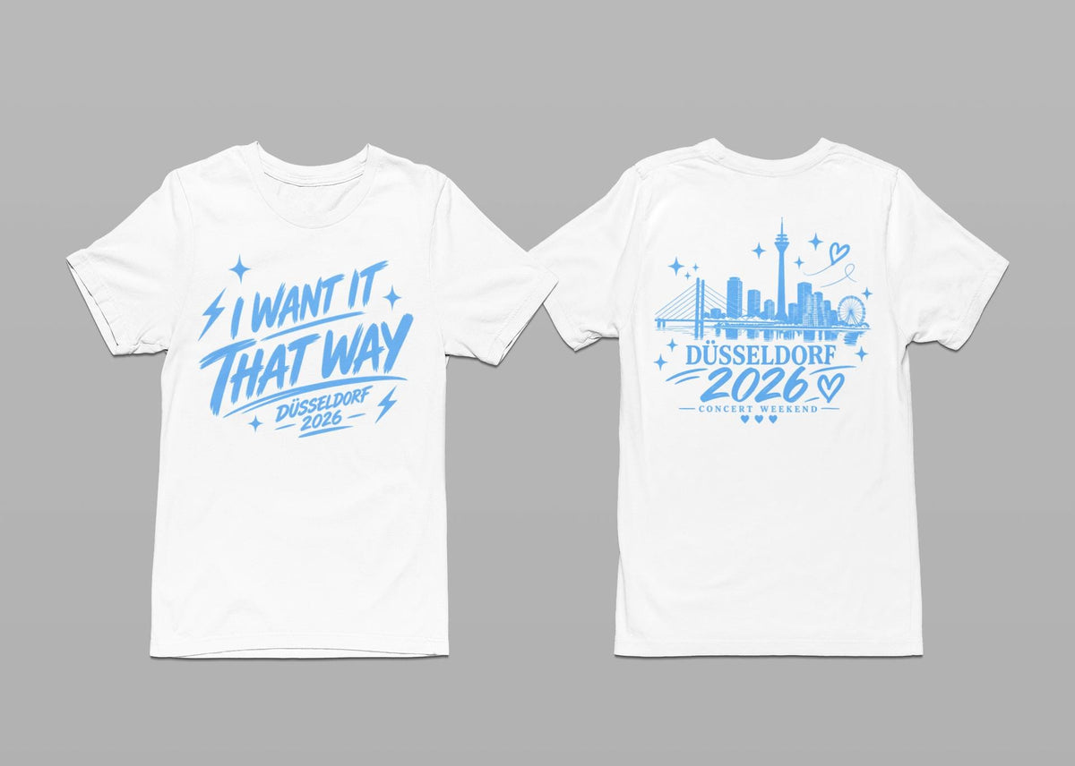 Erinnerungs-T-Shirt I Want It That Way | Düsseldorf 2026 Concert T-Shirt | Unisex Fan T-Shirt | Into the Millennium | PRINTED FRONT & BACK image 4