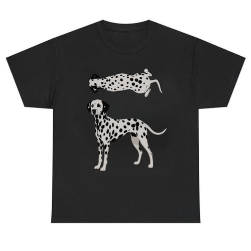 Dalmatian Dog Graphic T-Shirt in Black