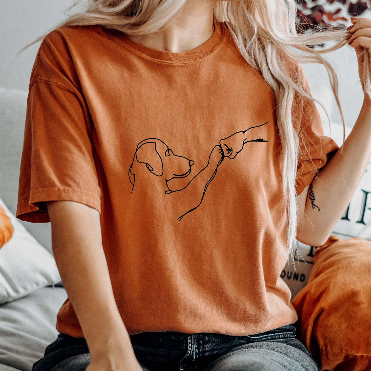Comfort Colors® Paw Friend Shirt, Friendship Fist T-Shirt, Animal Lover Shirt, Dog Lover Shirt, Dog Paw Animal Lover Shirt, Dog Owner Gift