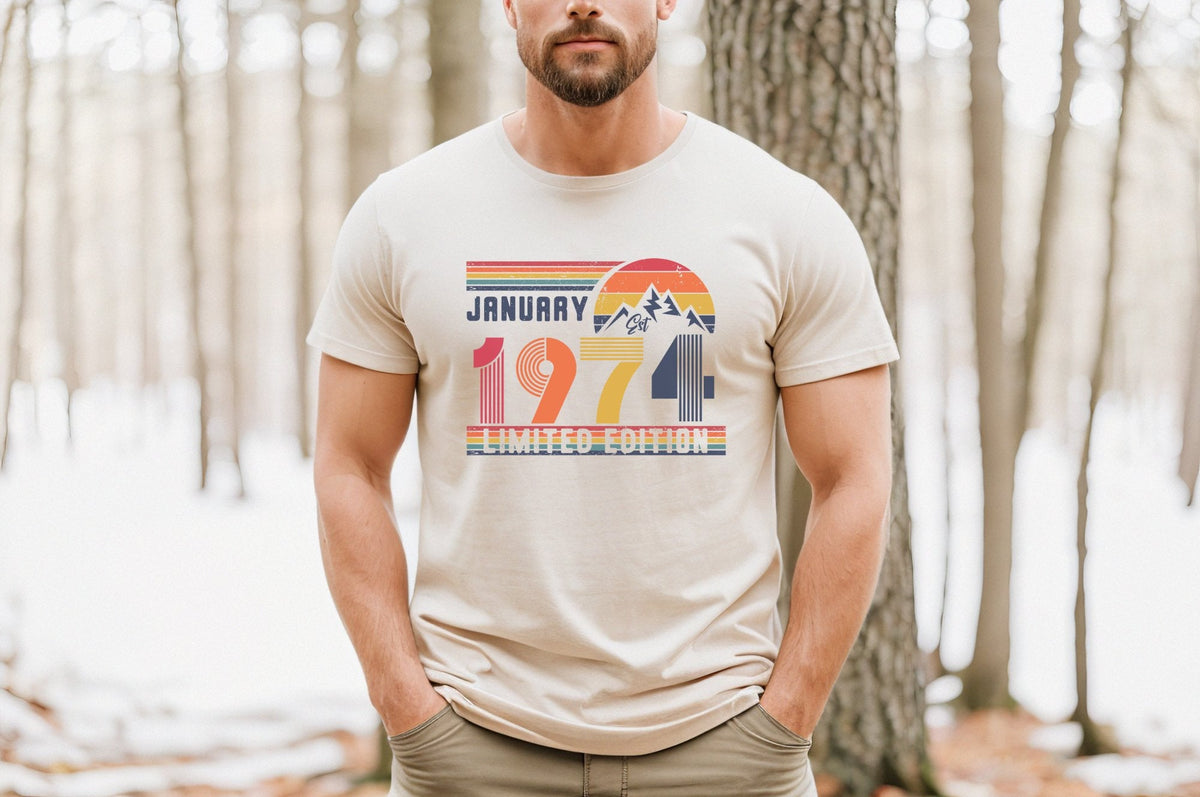 50th Birthday Retro Shirt, 1976 Birthday Sweatshirt Gift, 50 Years Bday Number Hoodie for Women / Men, Fifties Bday Tee For Wife Or Husband
