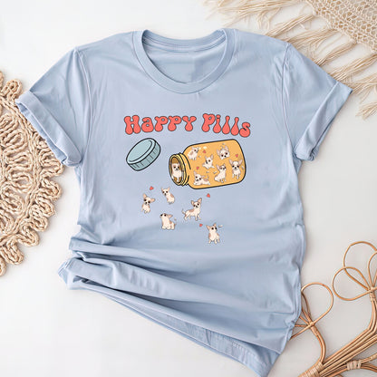Chihuahua Happy Pills Shirt, Cute Chihuahua Shirt, Chihuahua Mama Shirt, Chihuahua Owner Gift