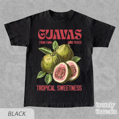 Guavas Retro Commercial Graphic Shirt, Vintages Guavas Label T-Shirt, Exotic Fruit Lover Tee, Cute Unisex Adult Graphic T Shirt, Cool Gift