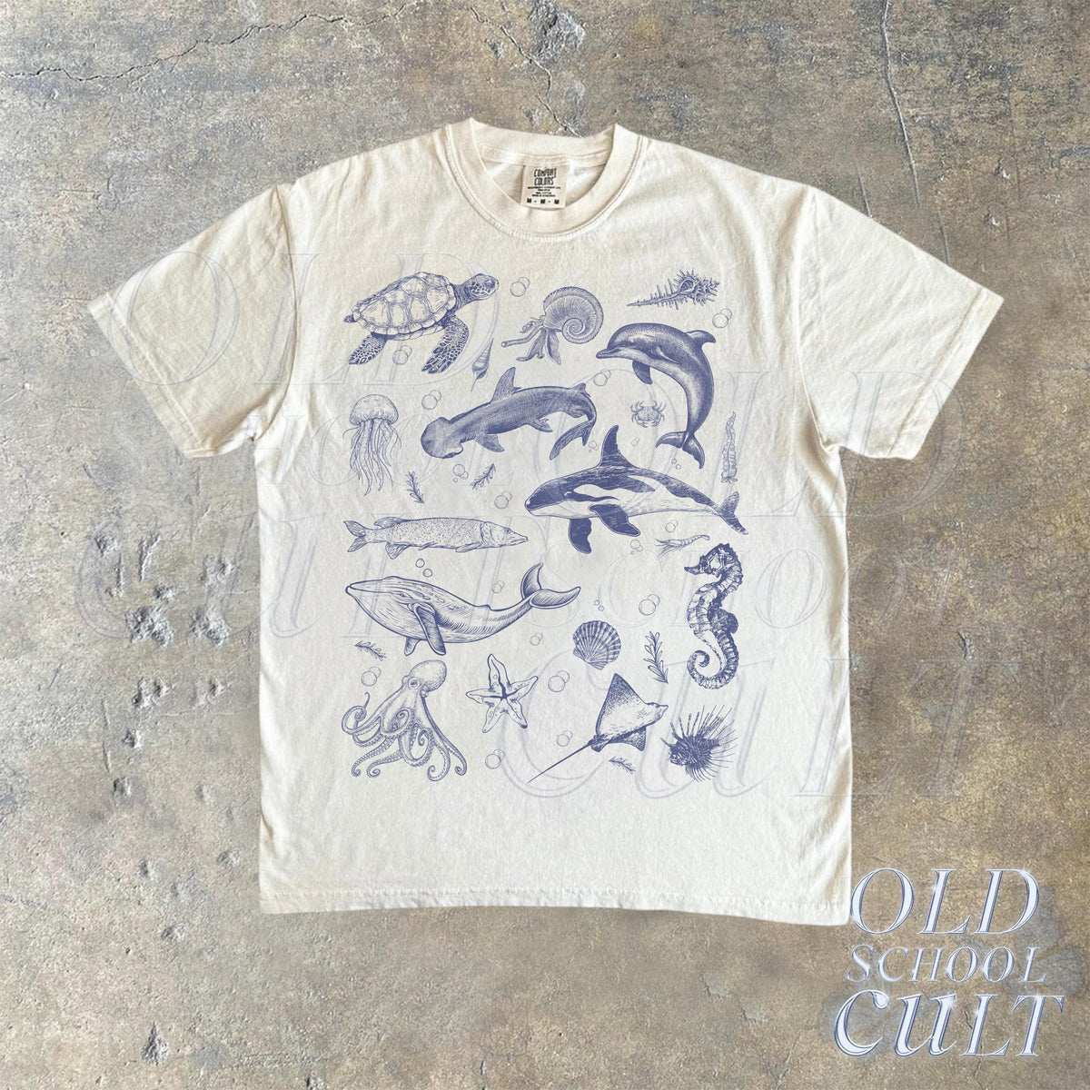 Sea Animal 90s Retro Tshirt, Ocean Nature Shirt, Sealife, Ocean, Whale, Orca, Turtle, Dolphin Shit, Unisex Adult Tee, Ocean Gifts