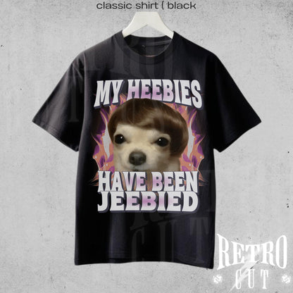 My Heebies Have Been Jeebied Shirt, Funny Meme T-Shirt, Retro Distressed Graphic Tee, Silly Gift for Men and Women, Weird Relatable Shirt