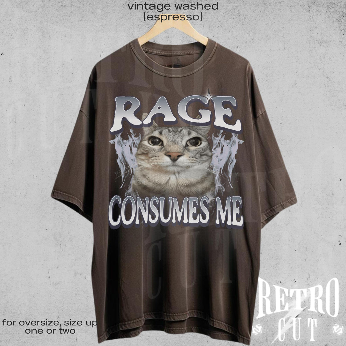 Rage Consumes Me Cat Shirt, Funny Cat Meme T-Shirt, Vintage Unhinged Cat Tee, Silly Cat Graphic Shirt, Weird Humor Unisex Shirt