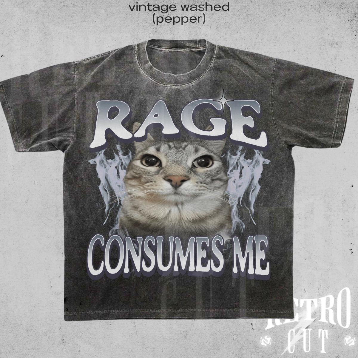 Rage Consumes Me Cat Shirt, Funny Cat Meme T-Shirt, Vintage Unhinged Cat Tee, Silly Cat Graphic Shirt, Weird Humor Unisex Shirt
