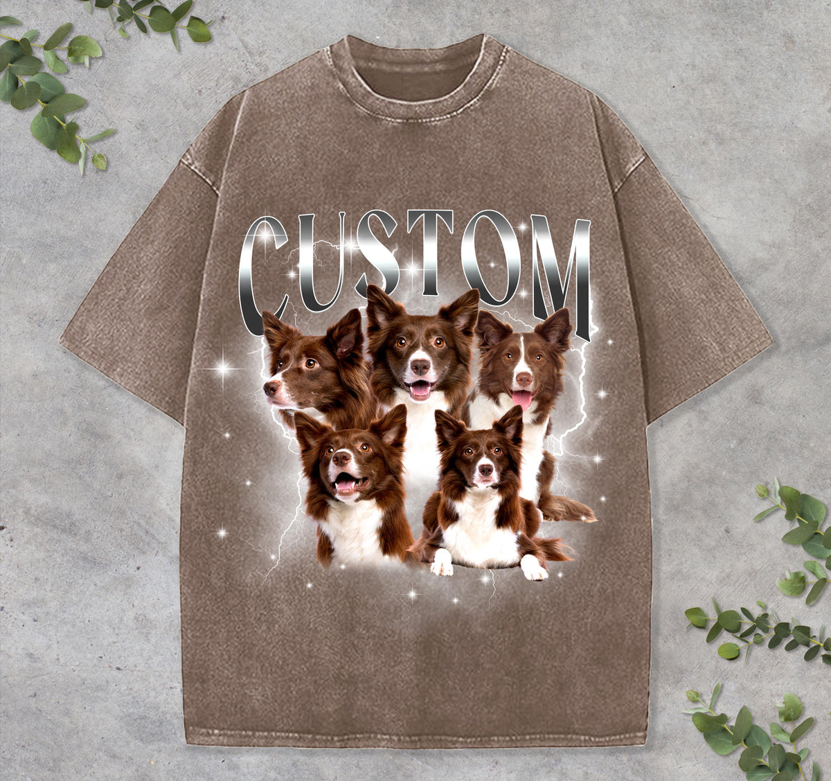 Custom Pet Portrait T-Shirt: Retro 90s Graphic Tee